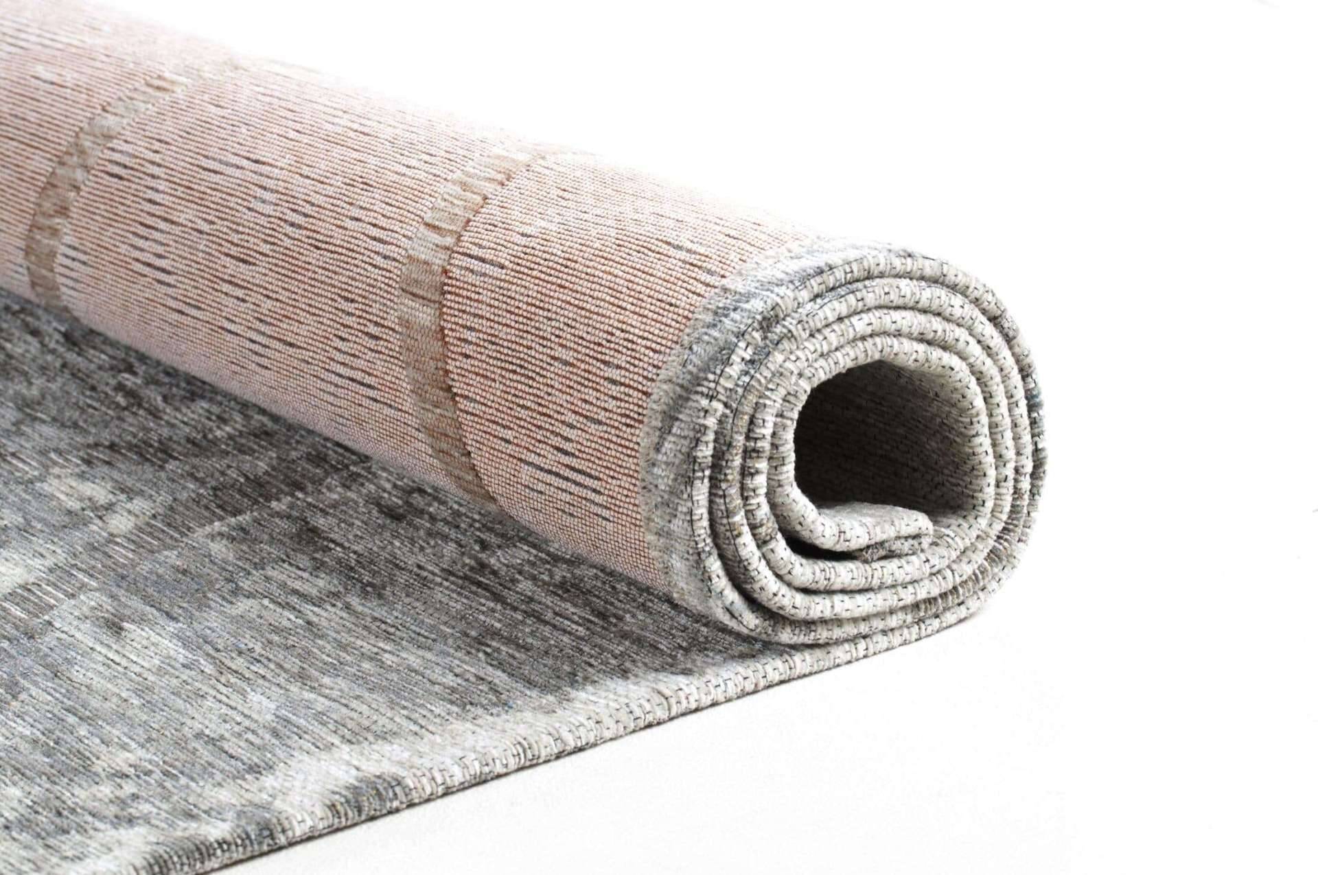 Teppich Fine Lines silber Flachgewebe Flurteppich – Bild 4