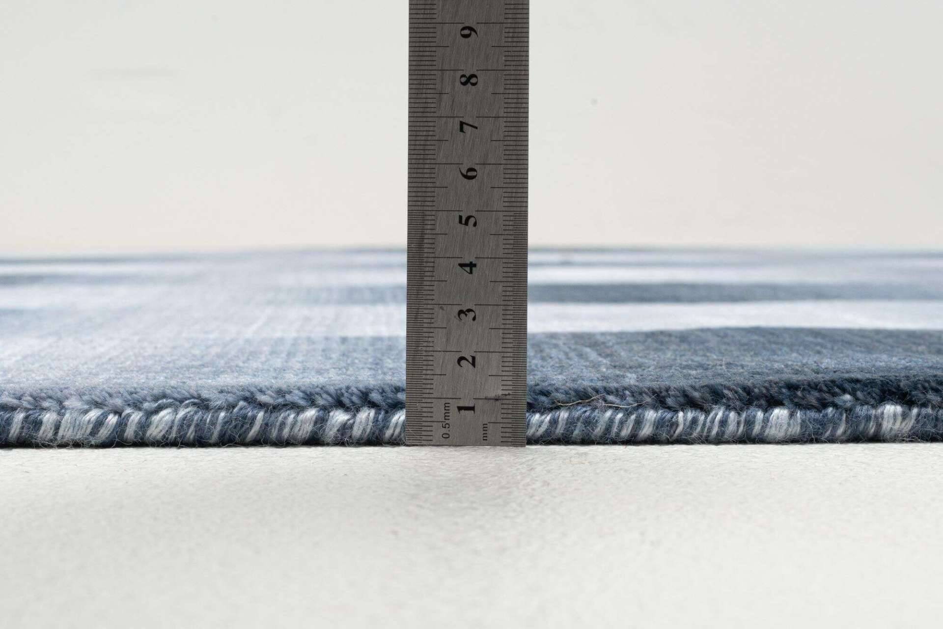 Teppich Modern 160x230cm Palmyra Handgearbeitet Viskose blau – Bild 5