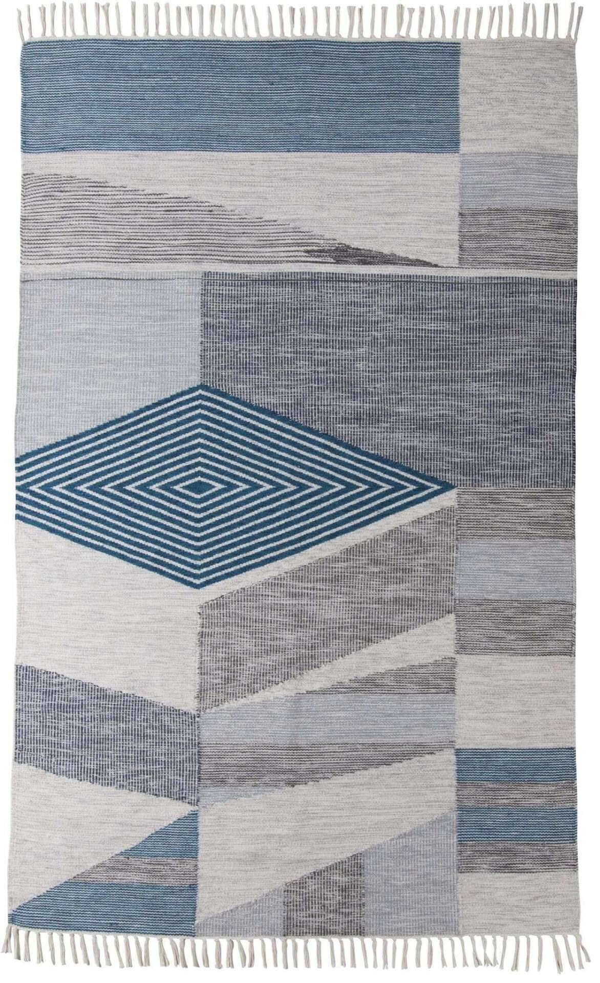 Kelim Teppich Modern Handgewebt Naturteppich – Bild 1