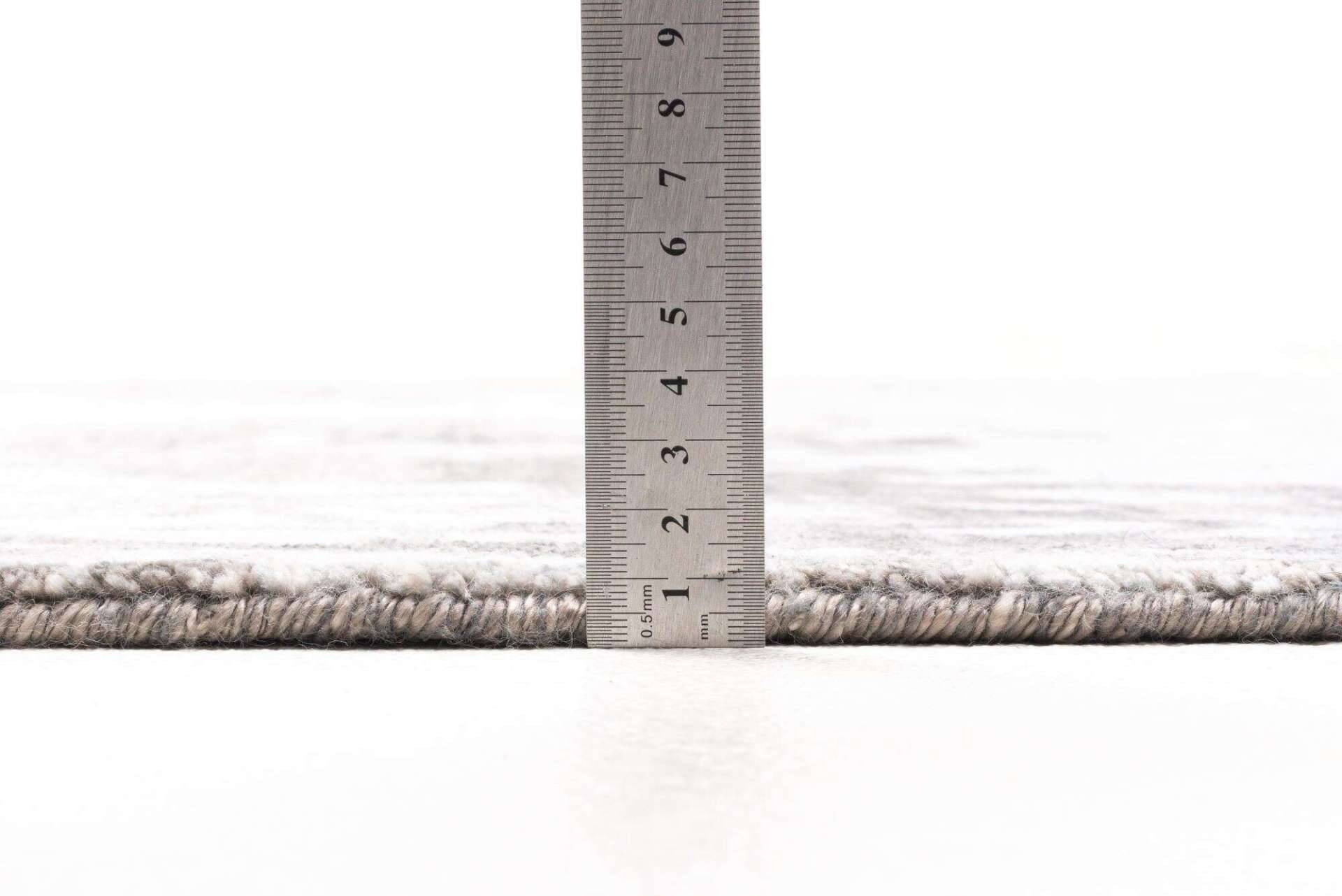 Design Teppich Queensland Handgeknüpft 170x240cm Viskose grau – Bild 5