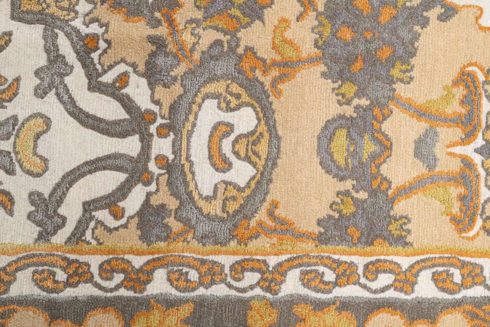 Nepal Teppich Jabu Silk 60 Wolle Seide Design Teppich 246x306cm – Bild 5