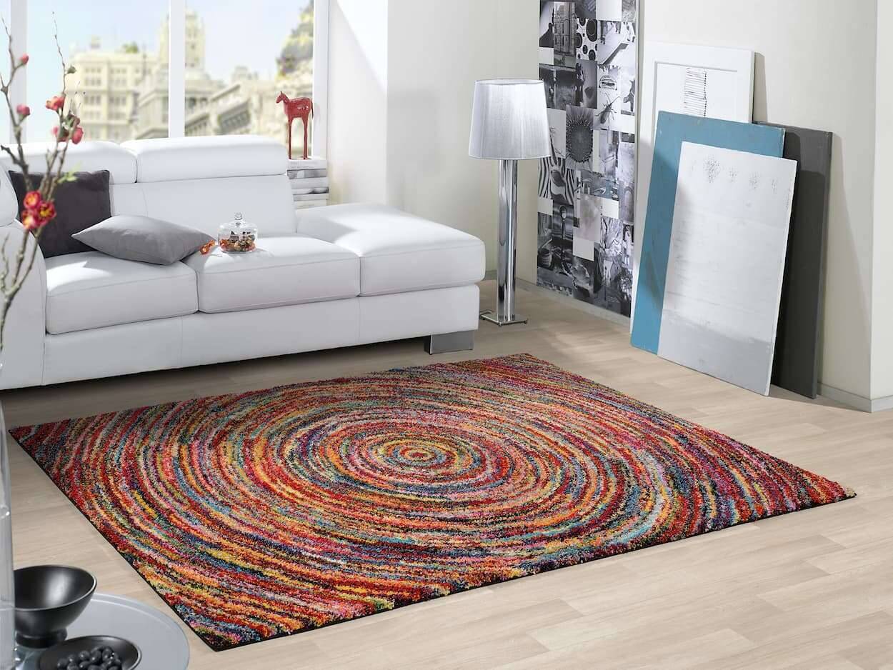 Teppich Sixteen Round Teppich Hochflor Multicolor – Bild 4
