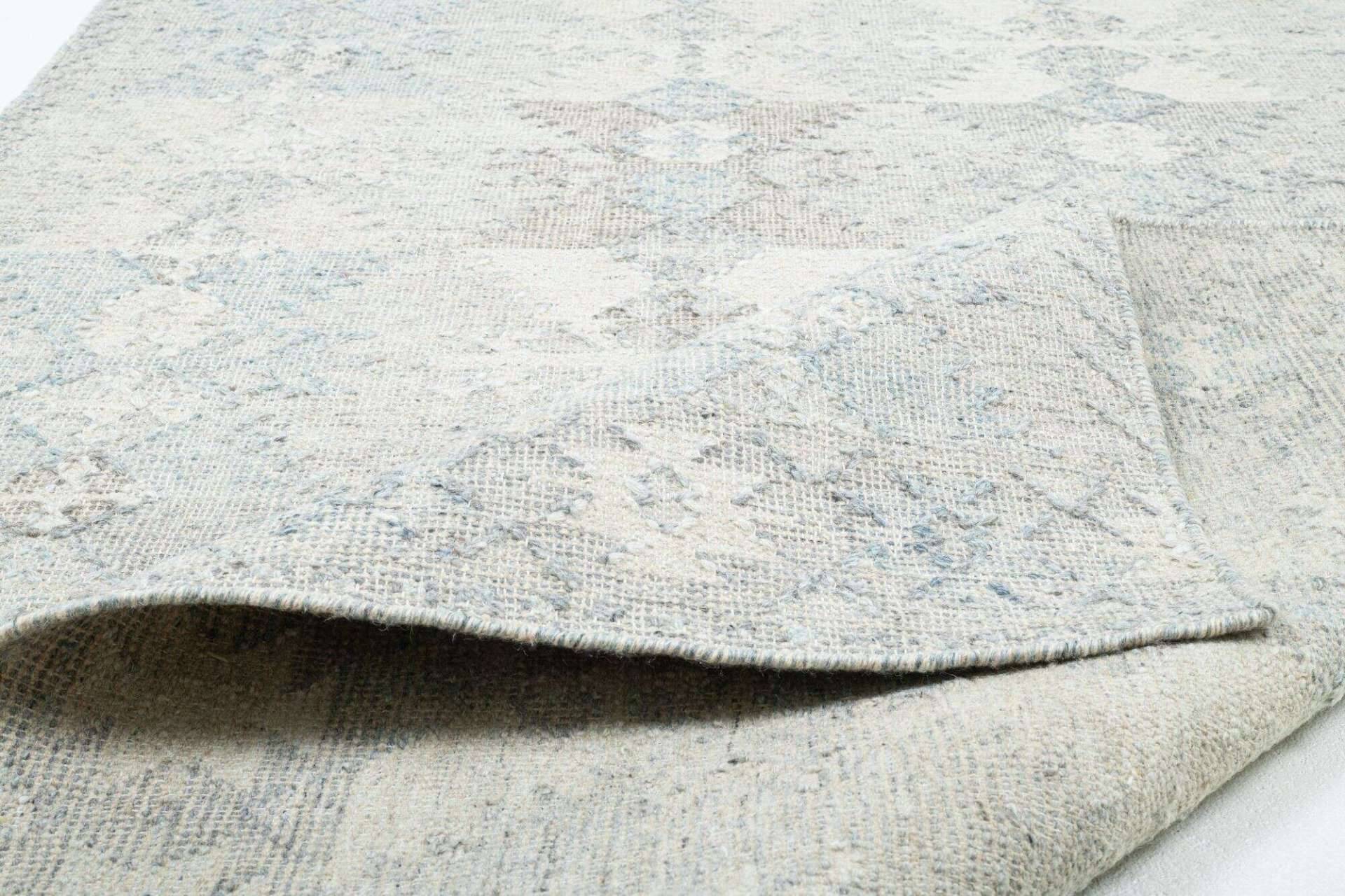 Handwebteppich Zilch Schurwolle Kelim Modern Grau 160x230cm – Bild 2