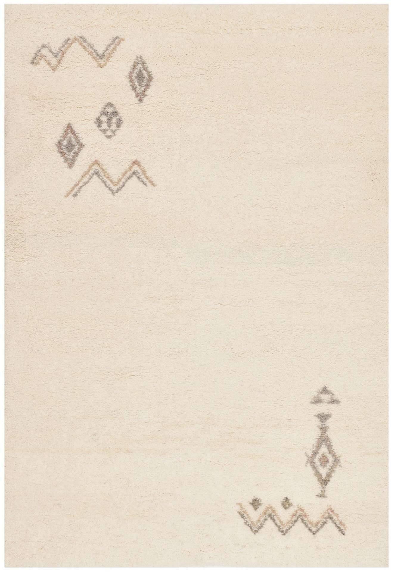 Handgeknüpfter Berber Teppich Hadj 225 - 997 blanc Schurwolle – Bild 2