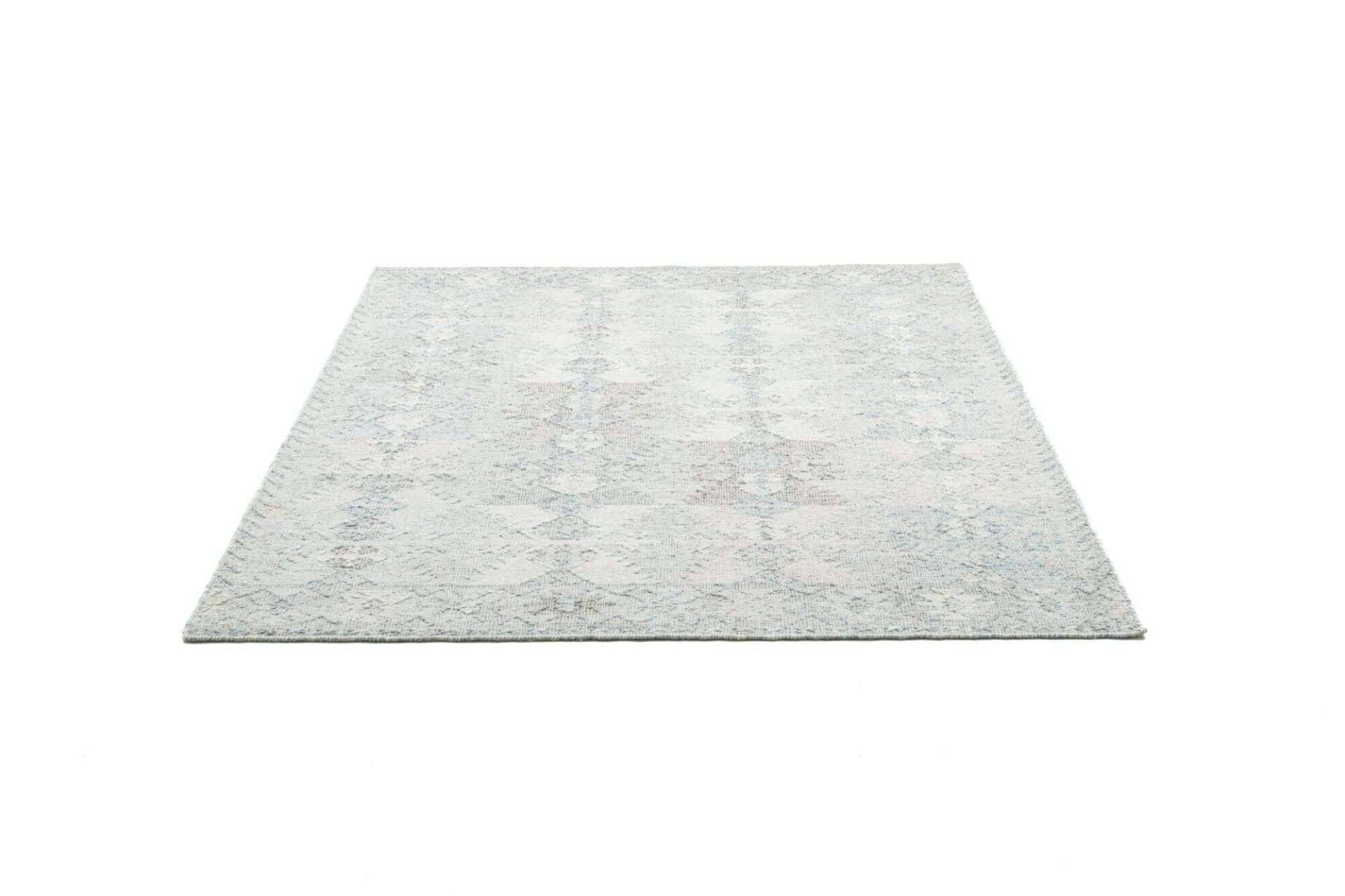 Handwebteppich Zilch Schurwolle Kelim Modern Grau 160x230cm – Bild 4