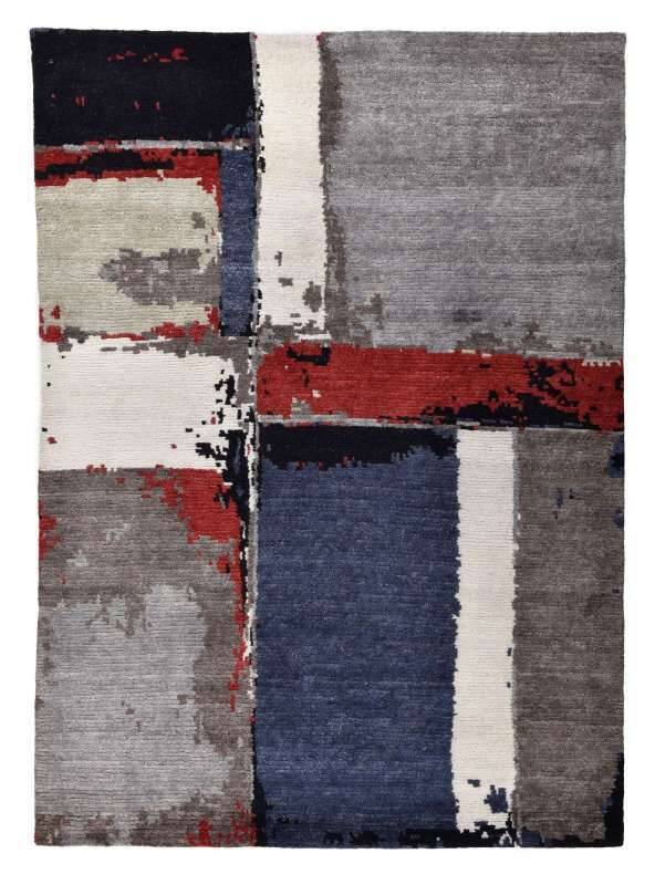 Sangri Nepal Teppich 070x140 cm Design R2571 grey multi