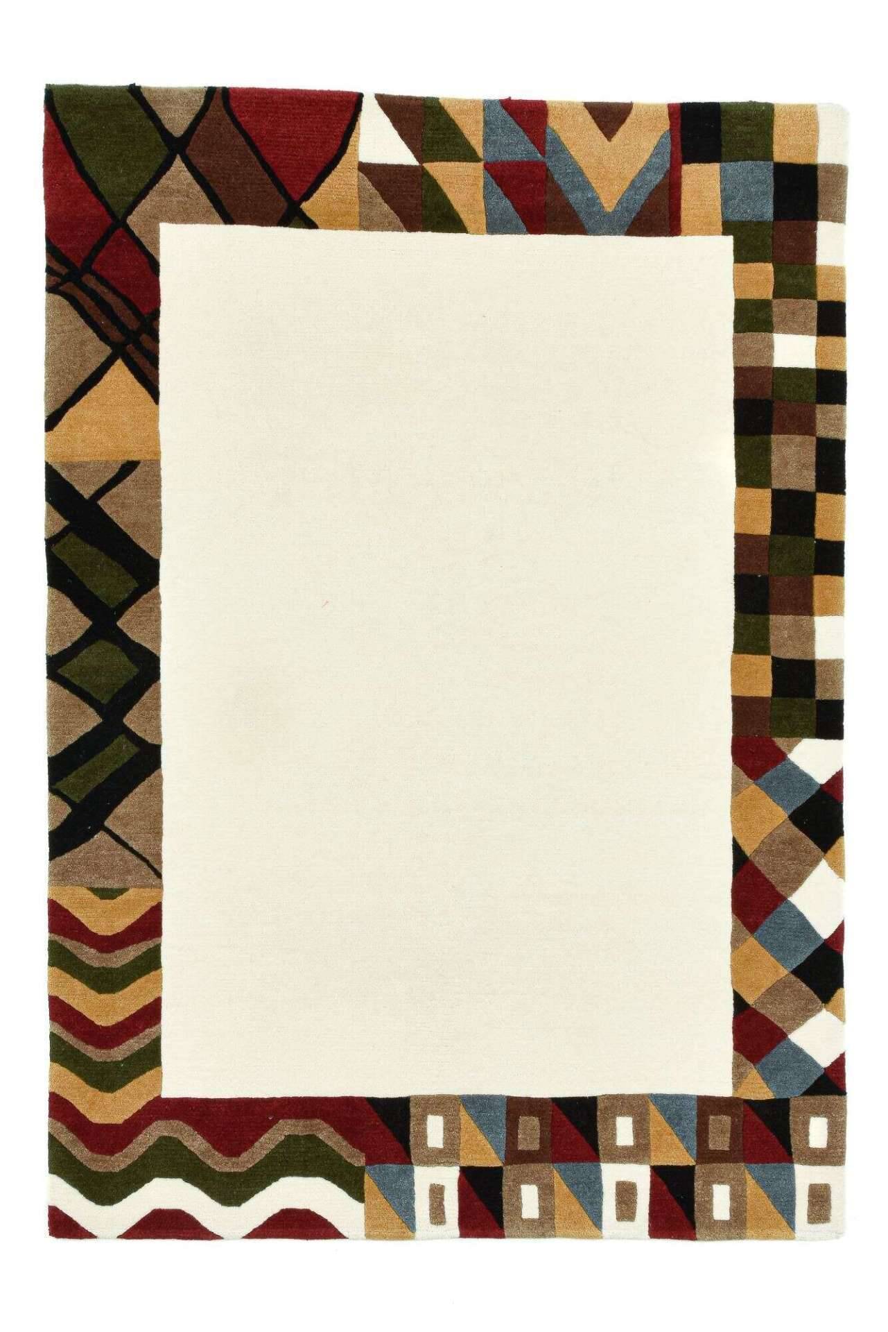 Nepal Teppich Baktapur Elegance Design Handgeknüpft 160x230 cm beige – Bild 1