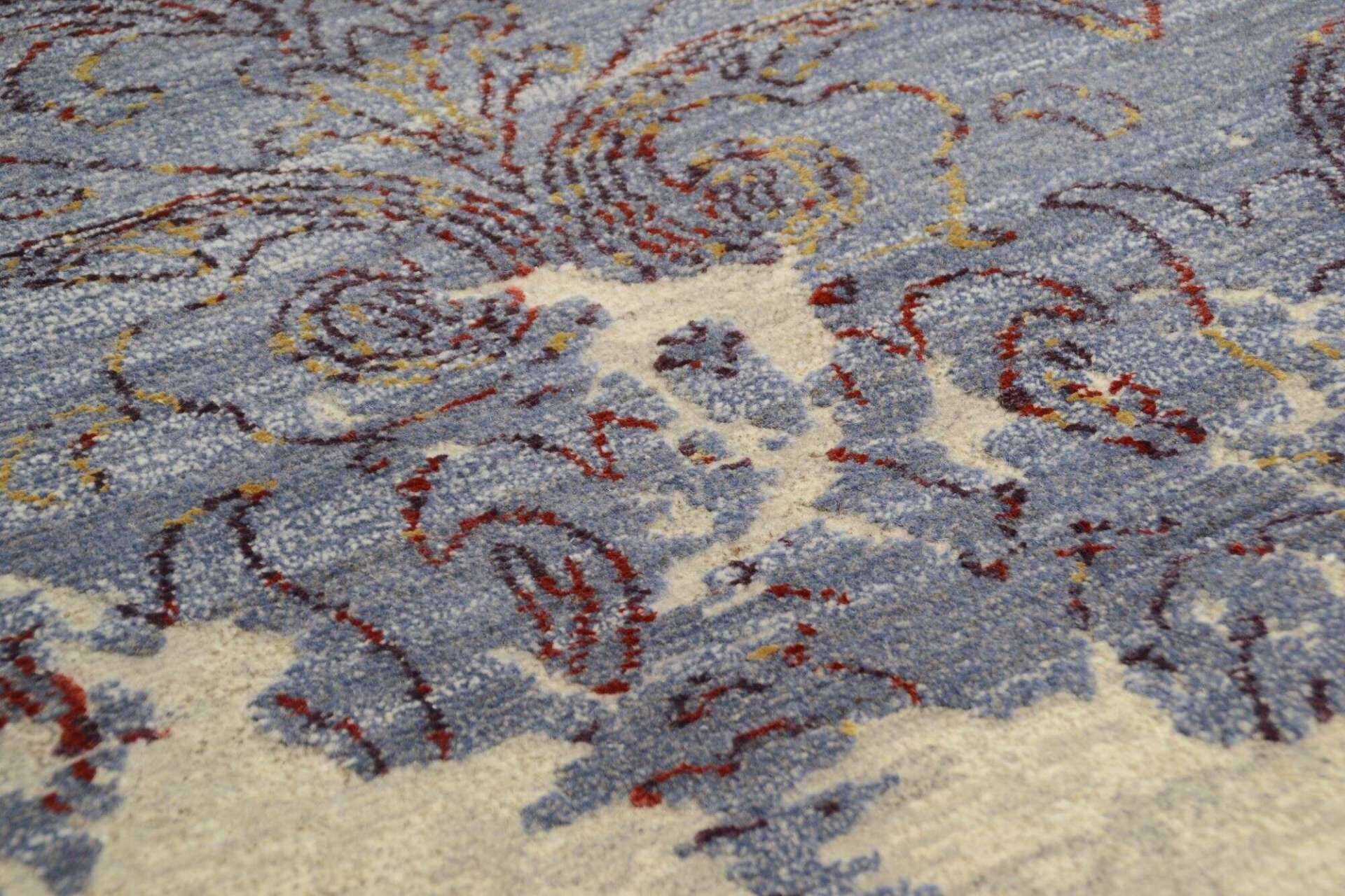 Nepal Teppich Jabu Silk 30 Wolle Seide Design Teppich 243x306cm – Bild 2