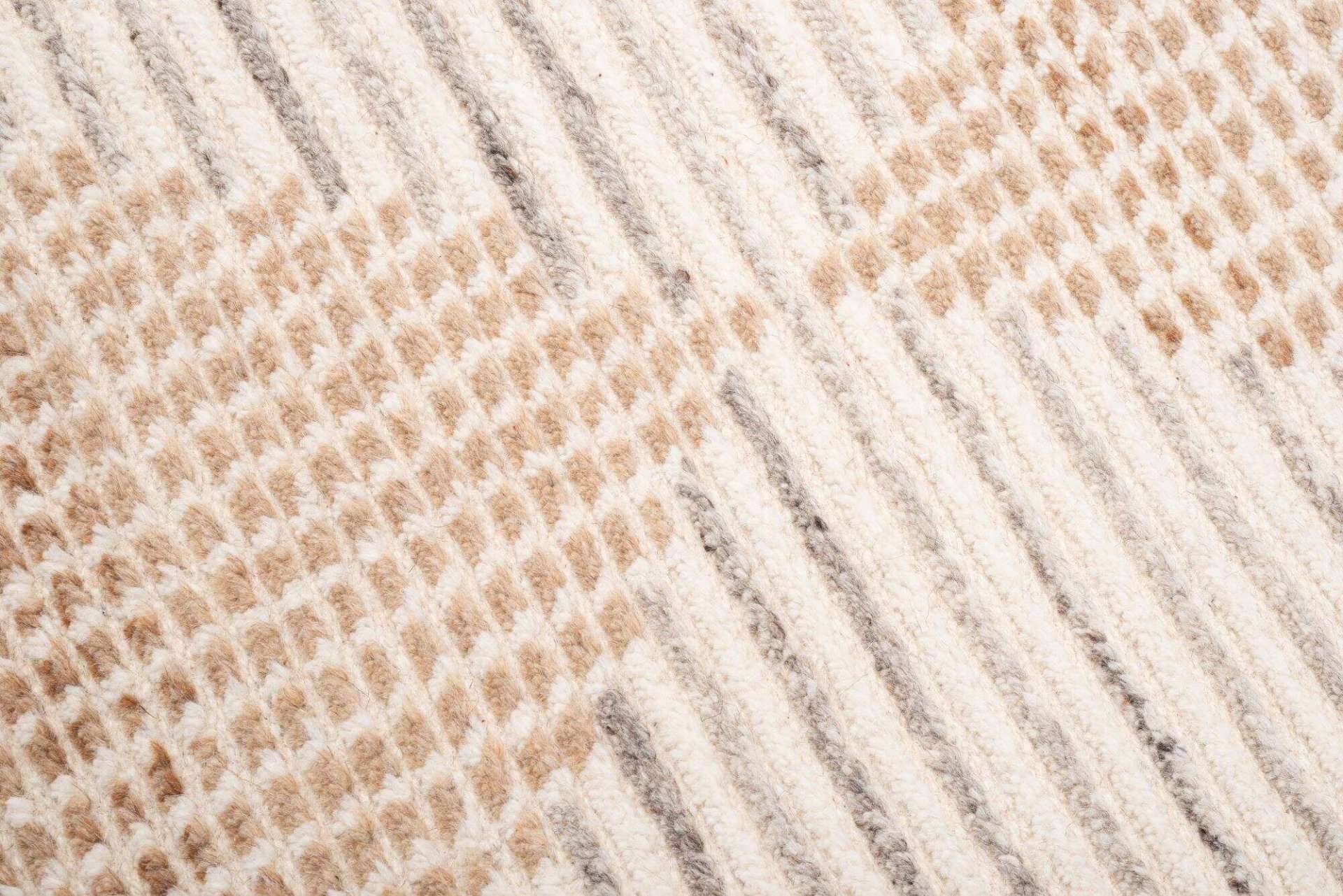 Vintage Berber Teppich 160x230cm Schurwolle Handgeknüpft beige – Bild 3