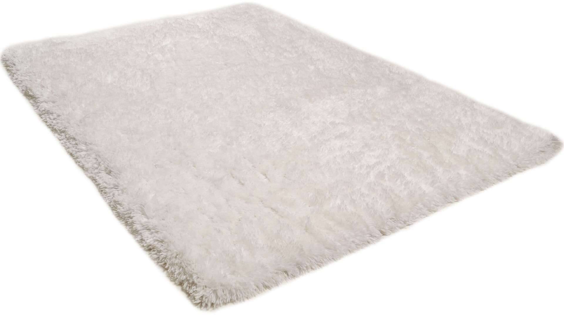 Flocatic Teppich weiß uni Hochflor Teppich – Bild 4