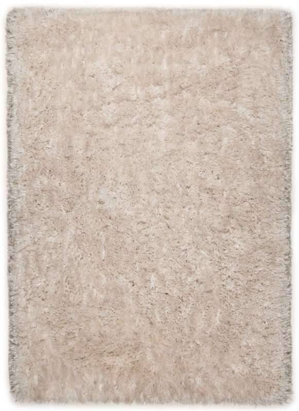 Flocatic Teppich beige uni Hochflor Teppich