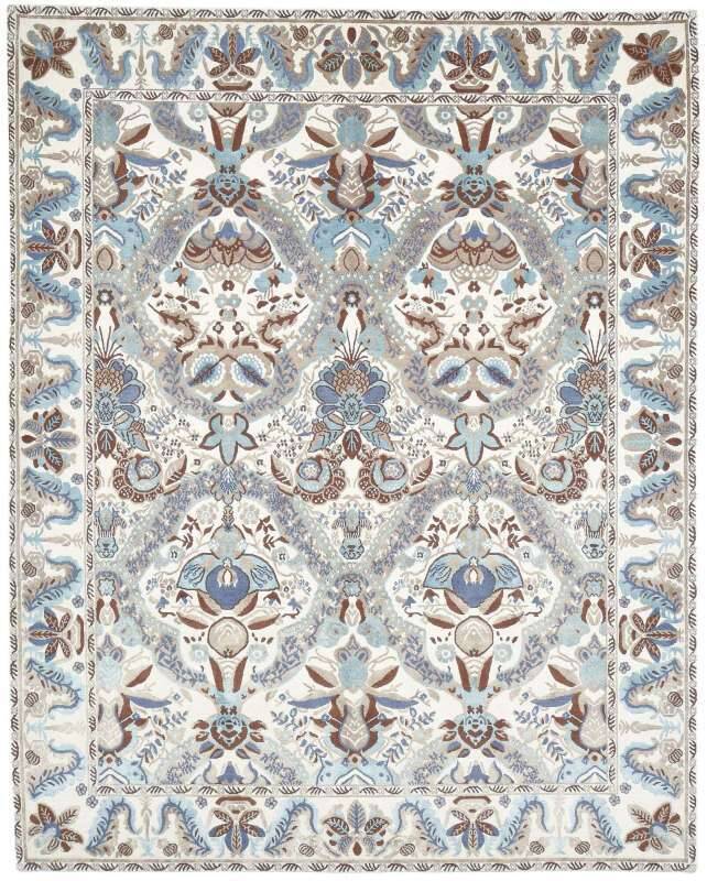 Nepal Teppich Jabu Silk 60 Wolle Seide Design Teppich 245x307cm