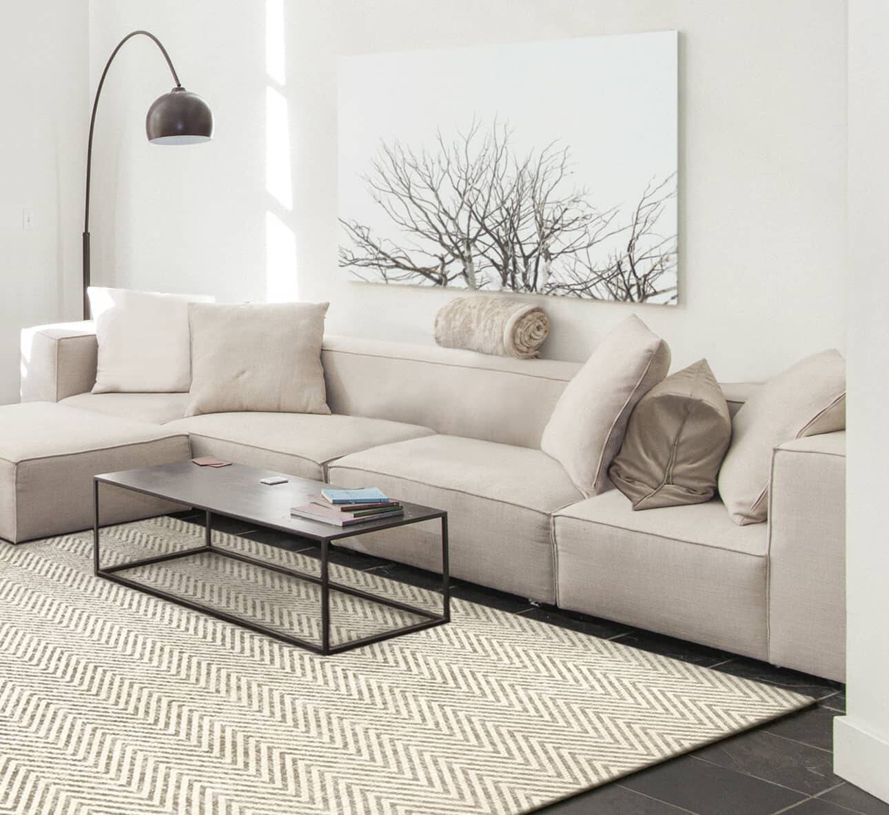 Moderner Teppich LUNO COLD BEIGE - Waschbarer Teppich – Bild 6