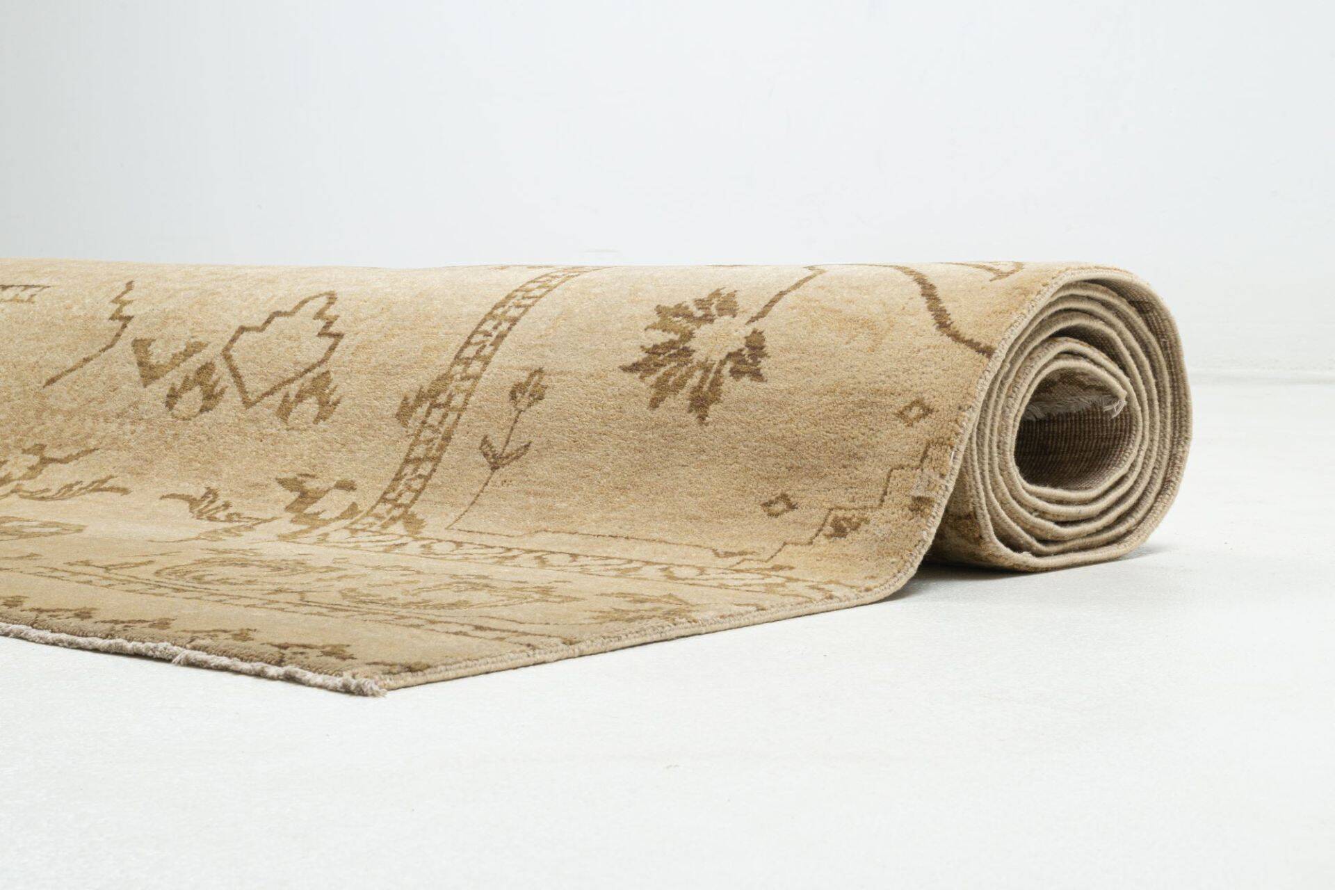 Patchwork Teppich PATCH Handgeknüpft beige 250x350cm – Bild 6