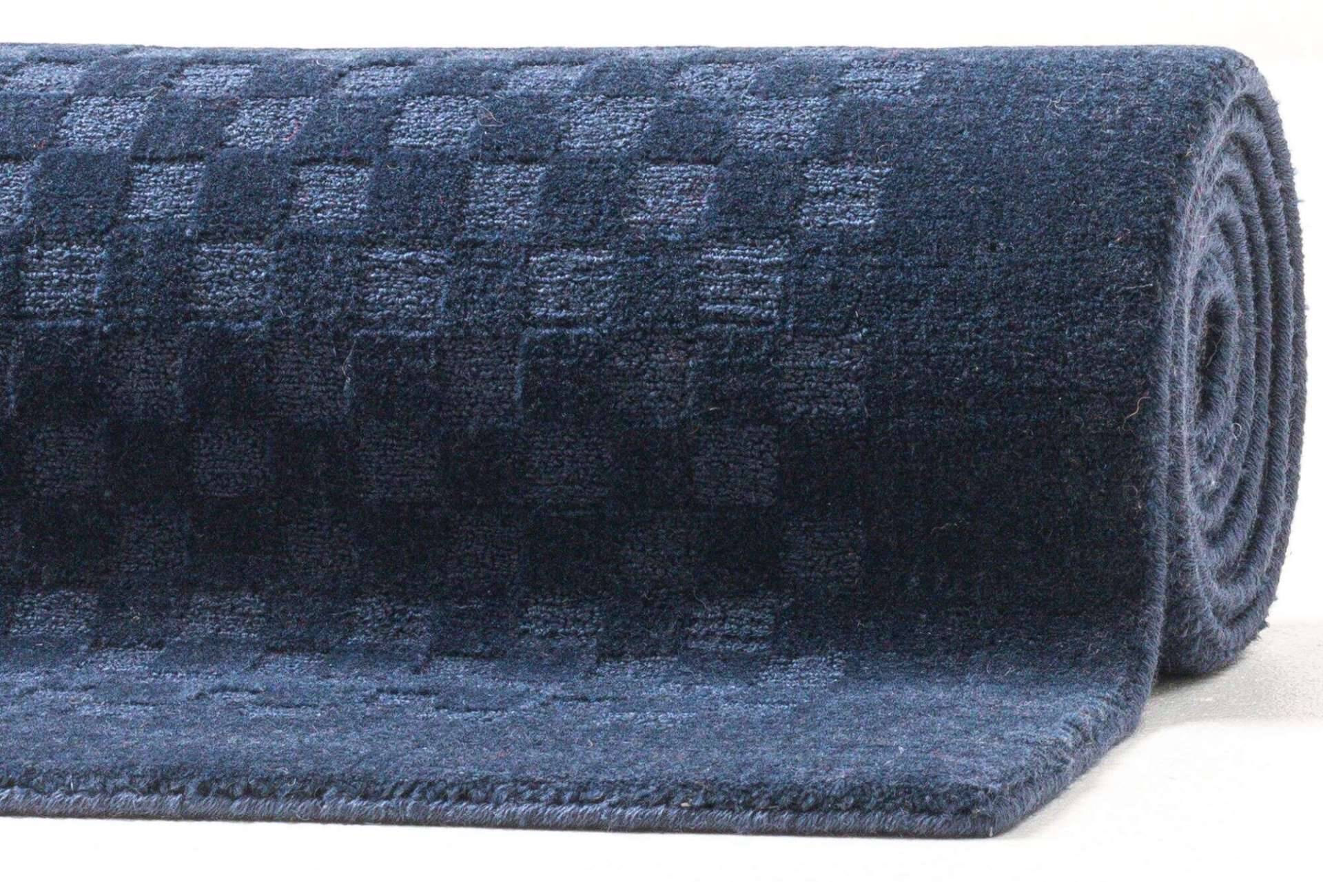 Design Teppich Taimur 160x230cm Handgearbeitet Schurwolle blau – Bild 4