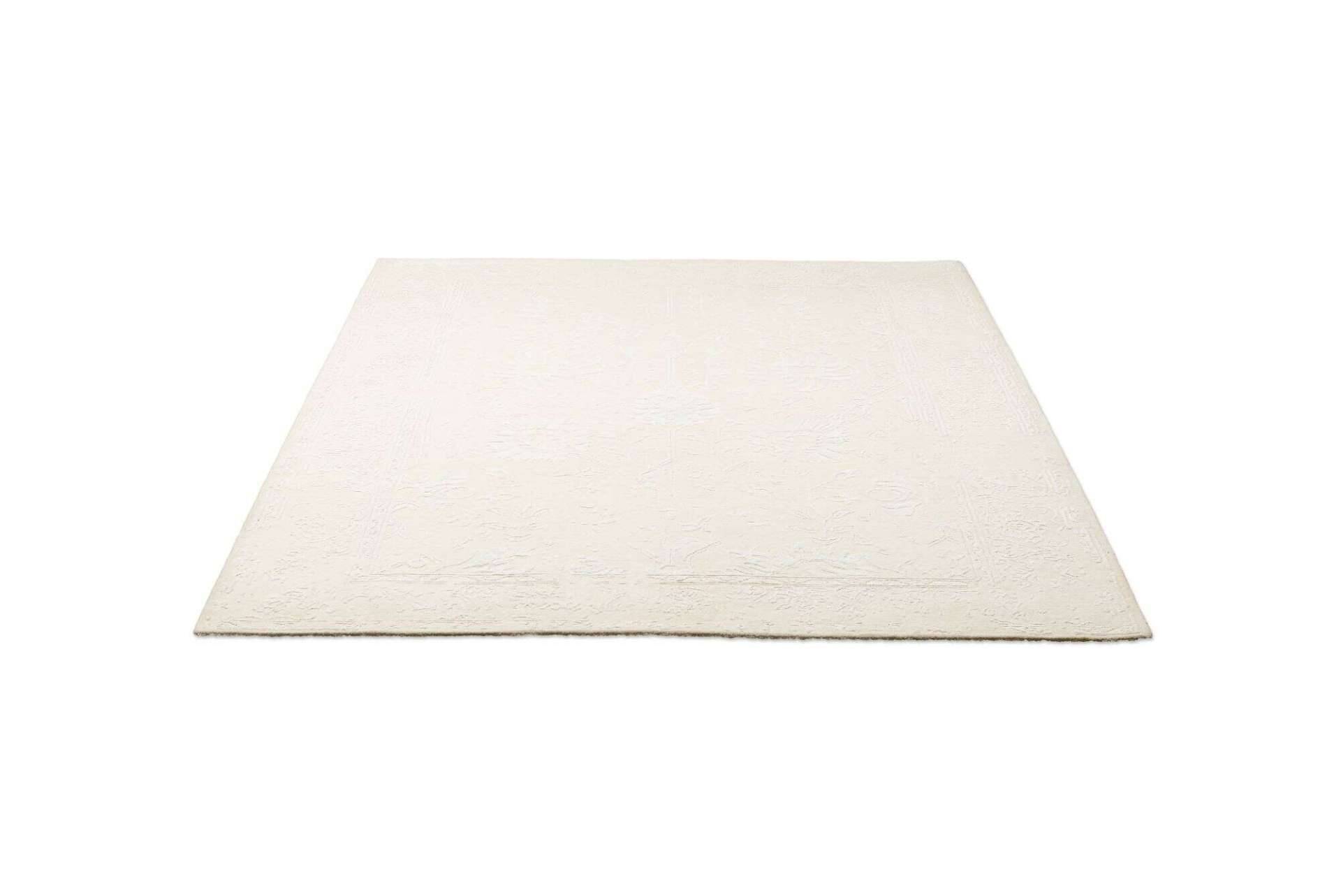 Vintage Teppich Zeeland Modern Handgeknüpft Wolle Viskose beige 160x230 cm – Bild 4