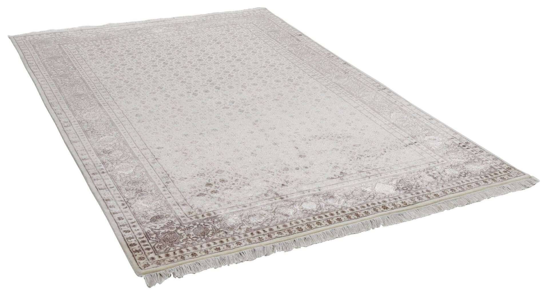 Sultanabad Handgeknüpft Klassisch Wolle Viskose creme beige – Bild 2