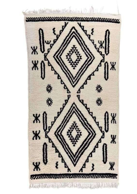 Berber Teppich Beni Ourain 120x200cm Schafwolle