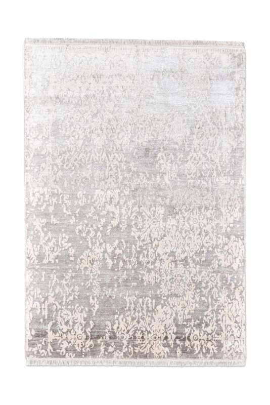 Design Teppich Queensland 160x230cm Handgeknüpft Viskose grau