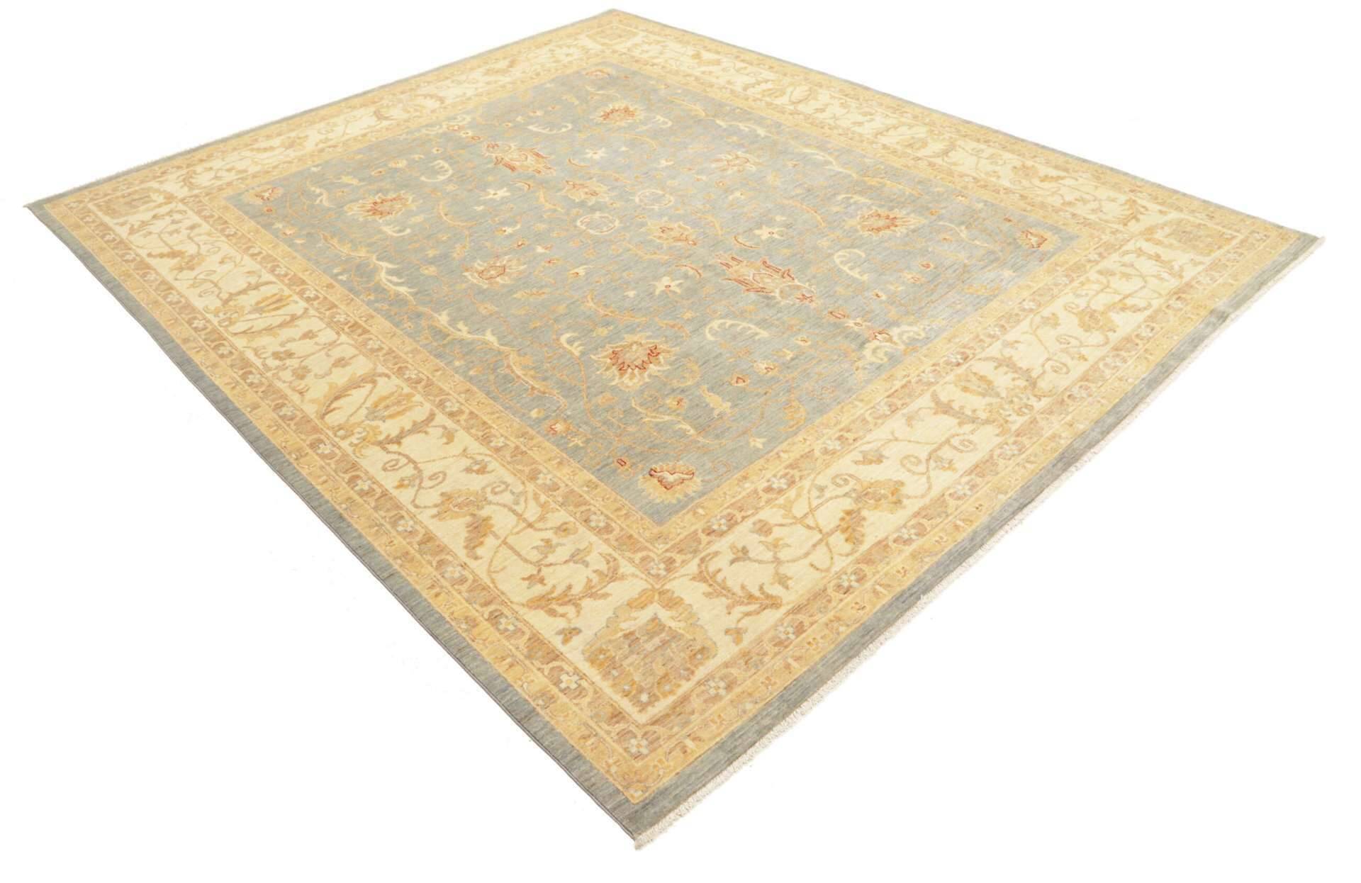 Teppich Ziegler 247 x 290 cm Orientteppich blau - beige Handgeknüpft Schurwolle – Bild 3