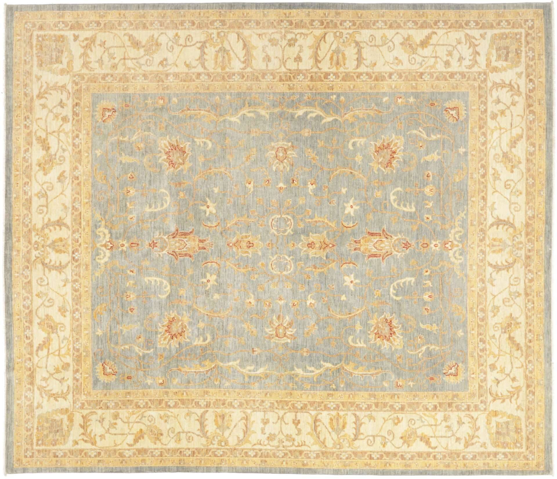 Teppich Ziegler 247 x 290 cm Orientteppich blau - beige Handgeknüpft Schurwolle – Bild 4