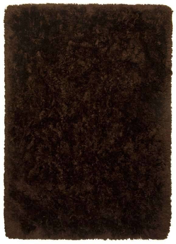 Flocatic Teppich braun uni Hochflor Teppich