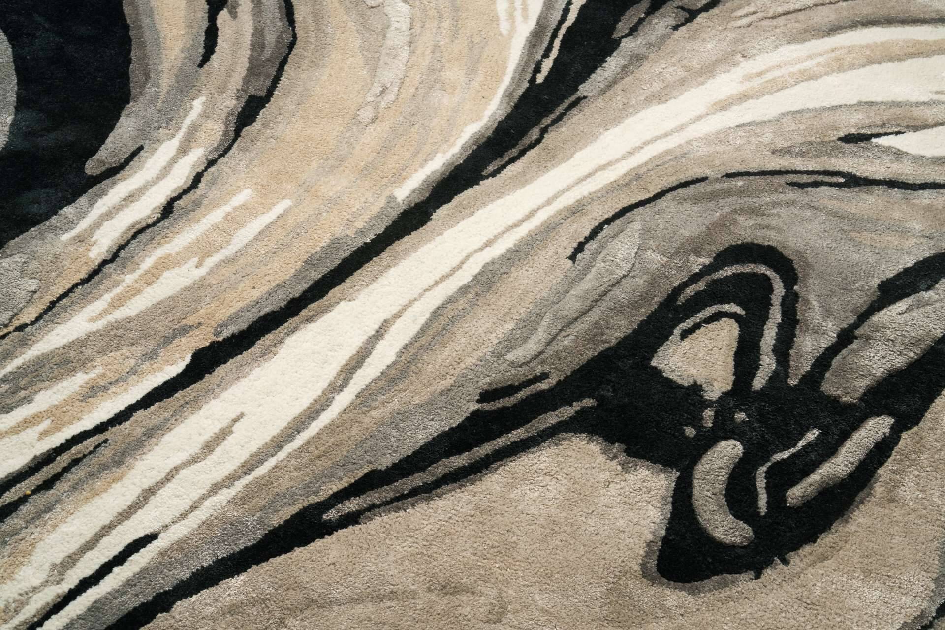 Moderner Teppich BLUR BLACK – Bild 5