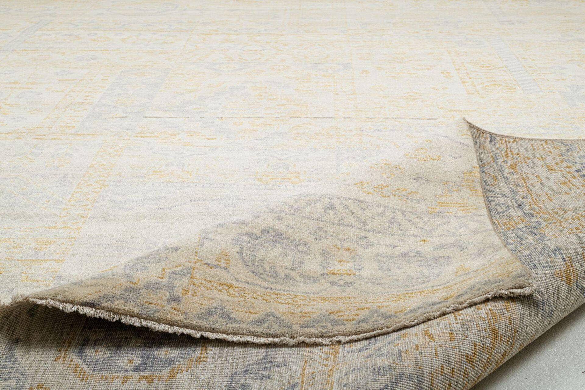 Patchwork Teppich PATCH Handgeknüpft beige-grau 250x300cm    – Bild 5