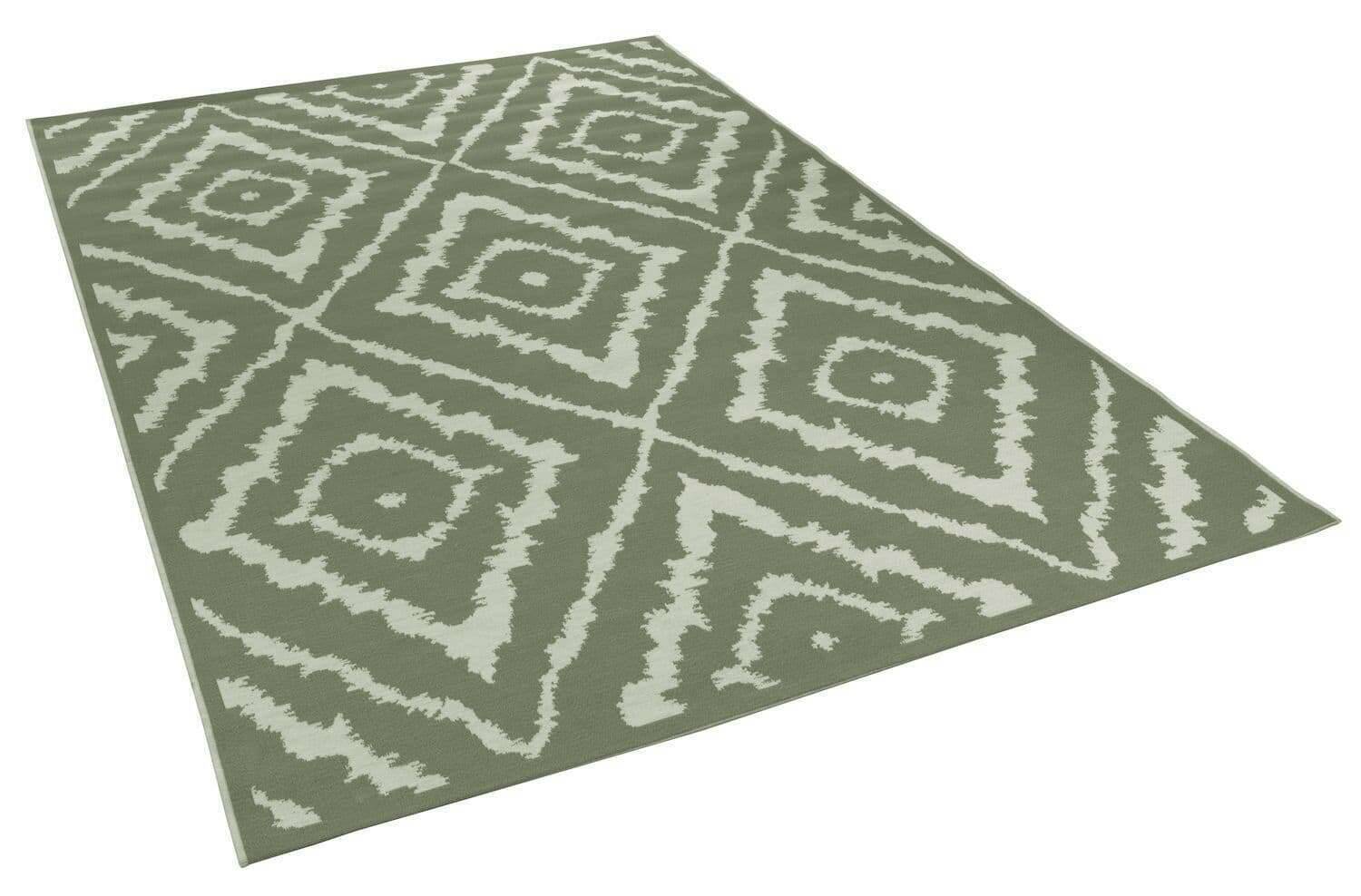 Outdoor Teppich Garden Pattern 300 grün Rautenmuster – Bild 5