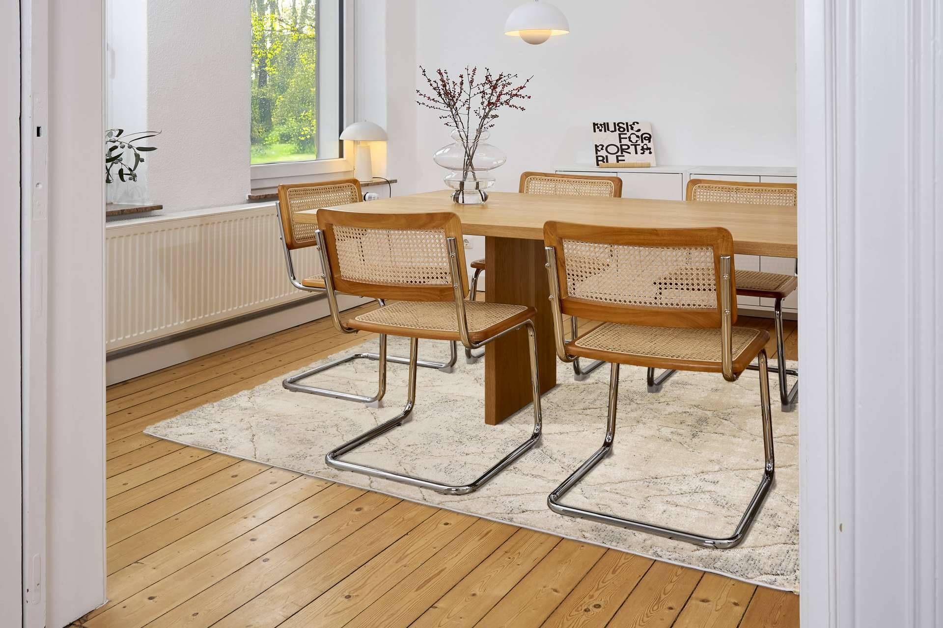Wohnteppich Lou D.254 C.003 Rauten creme-grau – Bild 20