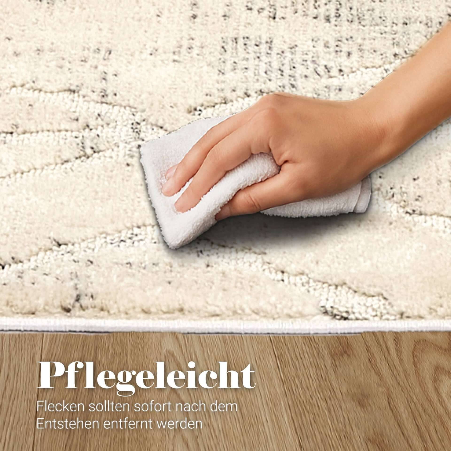 Wohnteppich Lou D.254 C.003 Rauten creme-grau – Bild 5