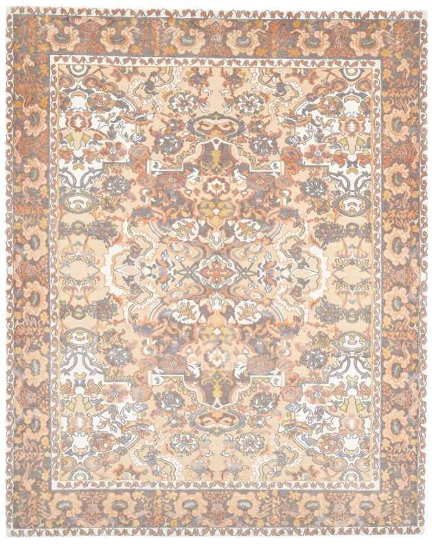 Nepal Teppich Jabu Silk 60 Wolle Seide Design Teppich 246x306cm