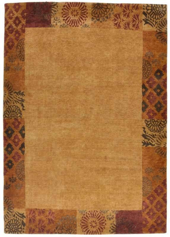 Talonga Silk Nepal Teppich Design: RSK495-B48 orange