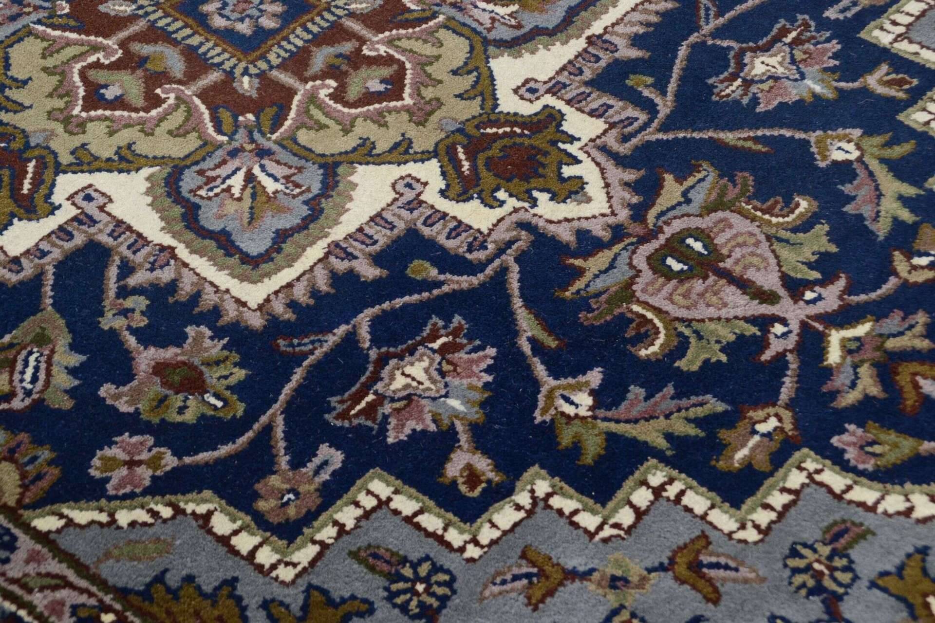 Royal Heriz Handgetuftet Orient blau im Wunschmaß – Bild 7