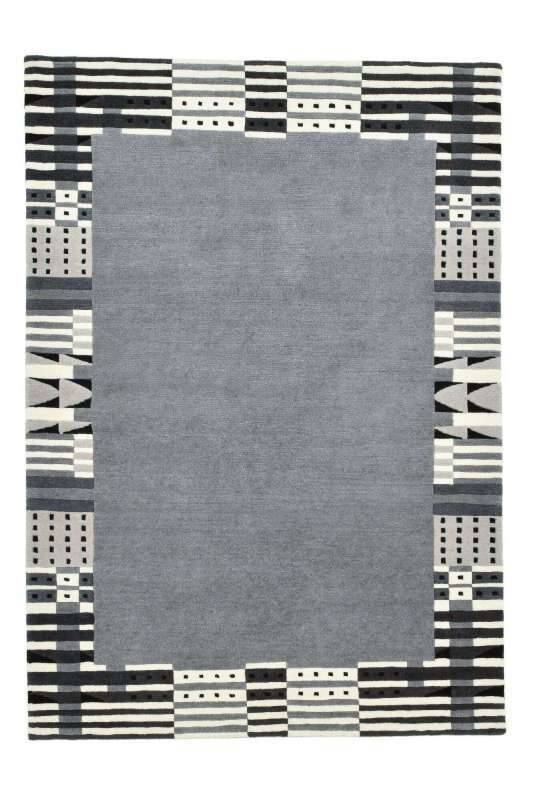 Nepal Teppich Baktapur Elegance Design Handgeknüpft 160x230 cm grau