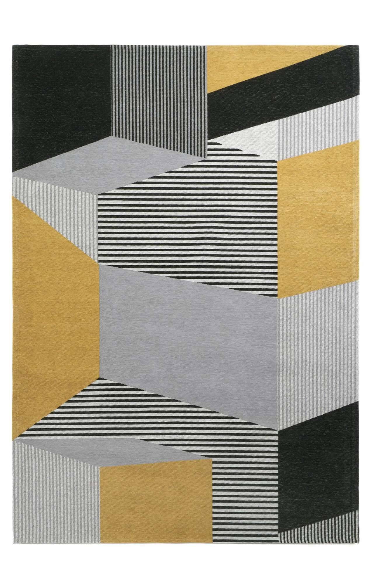 Moderner Teppich METROPOLIS YELLOW - Waschbarer Teppich – Bild 1