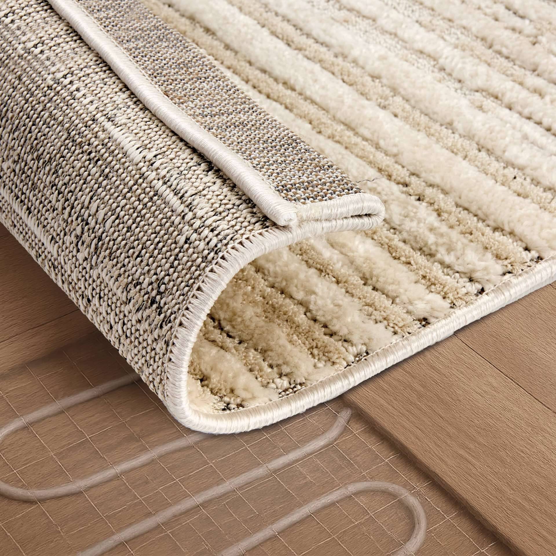 Wohnteppich Lou D.253 C. 003 Streifen creme-grau – Bild 13
