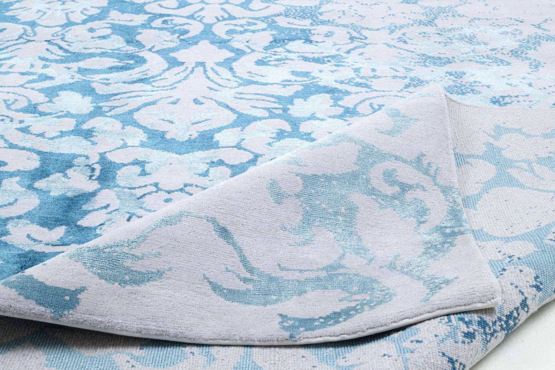 Nepal Teppich Jabu Silk 60 Wolle Seide Design Teppich 246x310cm – Bild 7