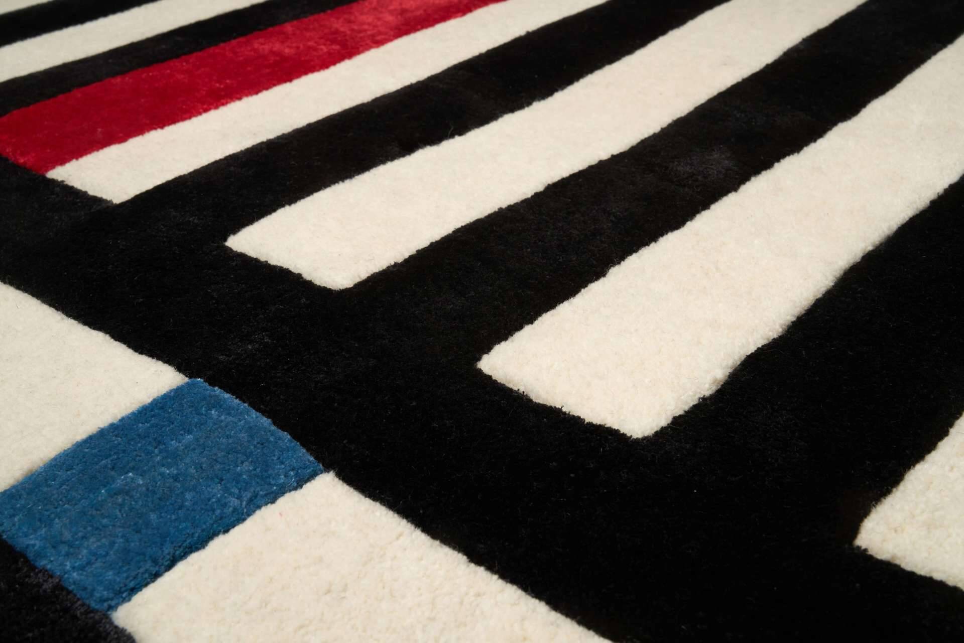 Moderner Teppich MAZE BLACK – Bild 3
