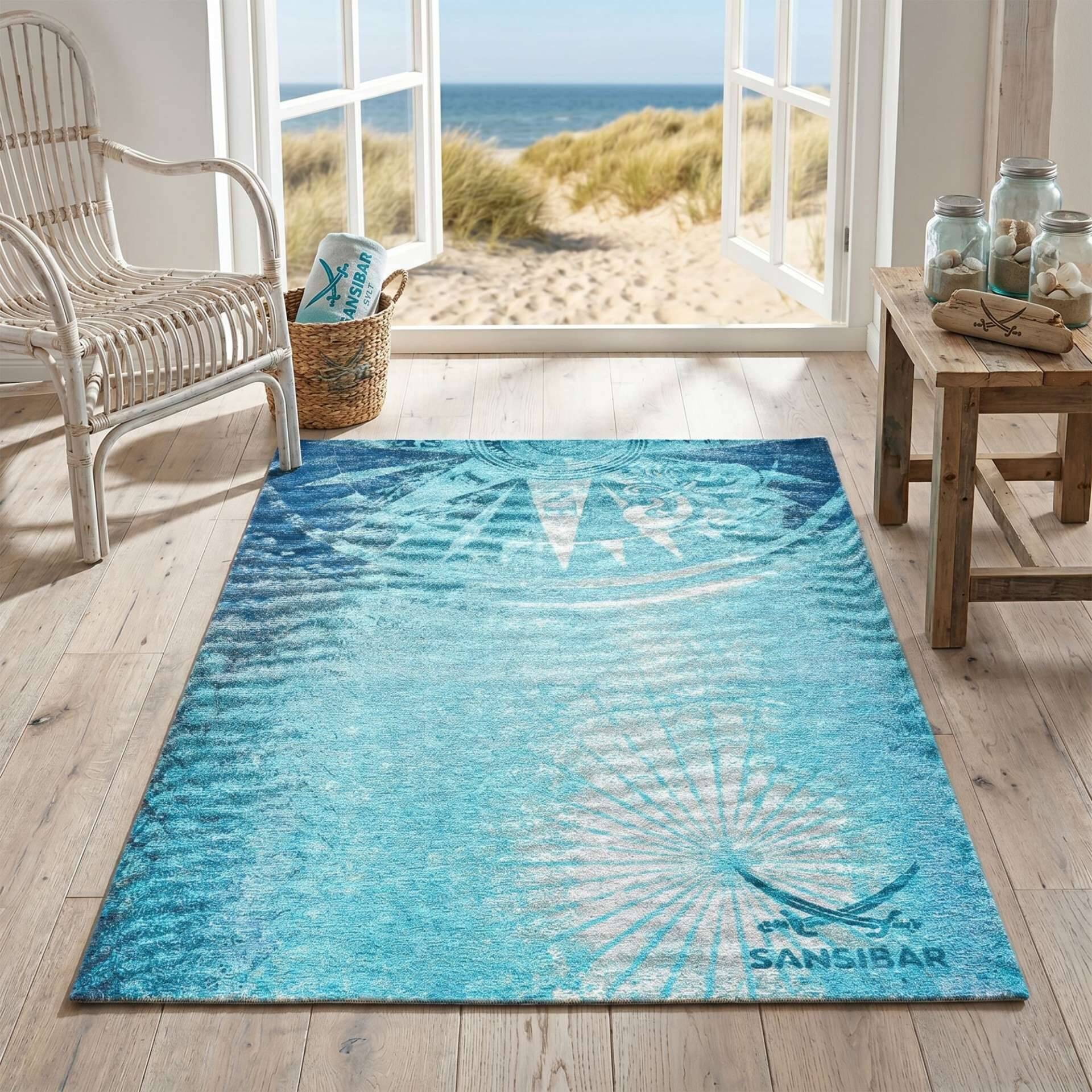 Sansibar Flachgewebe Design Teppich Keitum – Bild 2