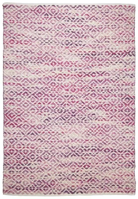 Smooth Comfort Diamond Handwebteppich lila Natur Teppich