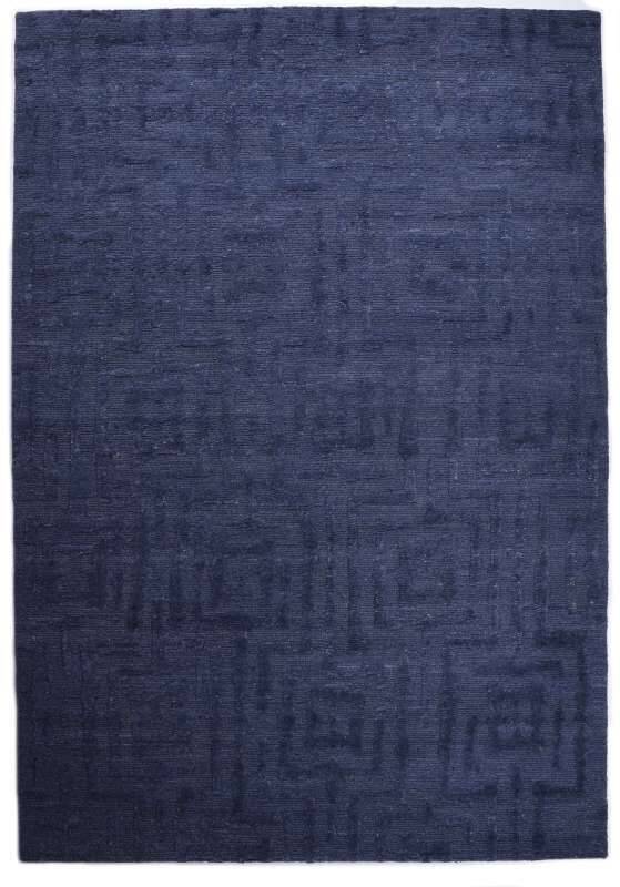 Patana C4022 blau Nepal Teppich ca: 161x231 cm uni