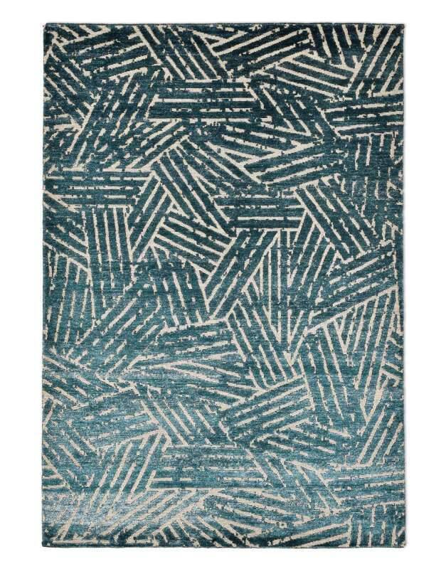 Moderner Designteppich 160x230cm Phoenix Handgeknüpft grün