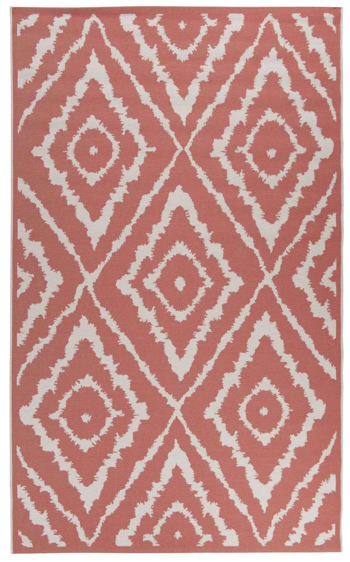Outdoor Teppich Garden Pattern 270 rot Rautenmuster – Bild 1