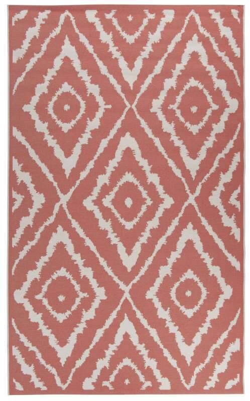 Outdoor Teppich Garden Pattern 270 rot Rautenmuster