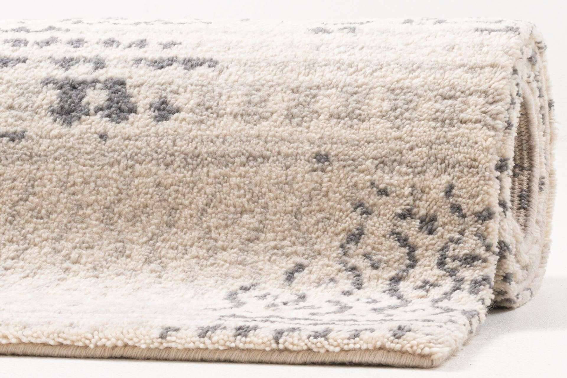 Vintage Design Teppich Soho Handgeknüpft Schurwolle beige 160x230cm – Bild 5