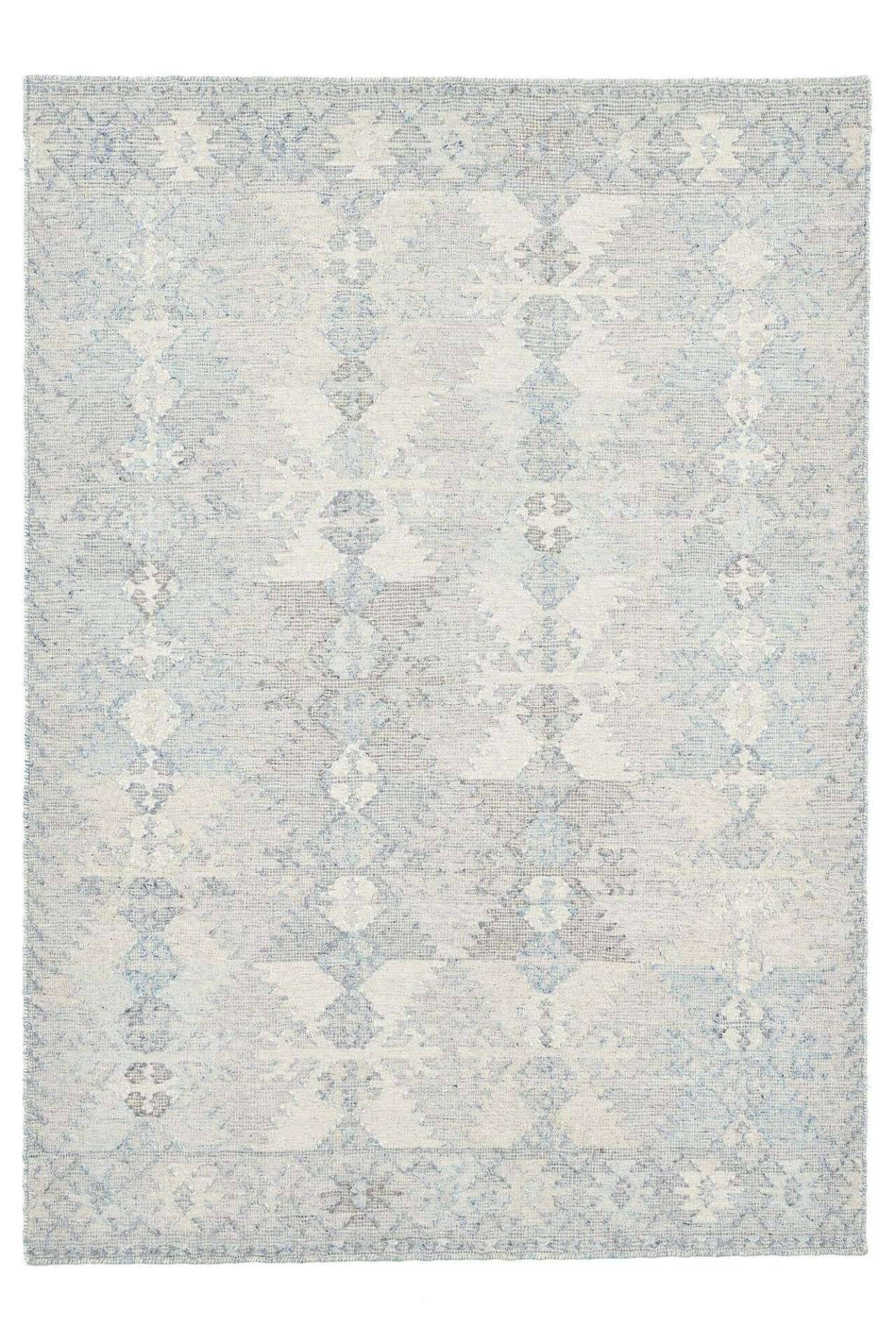 Handwebteppich Zilch Schurwolle Kelim Modern Grau 160x230cm – Bild 1