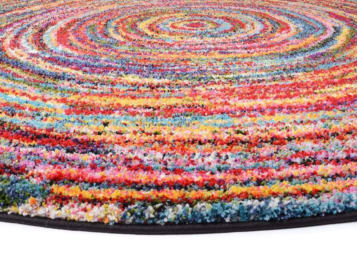 Teppich Sixteen Round Rund Hochflor Teppich – Bild 3