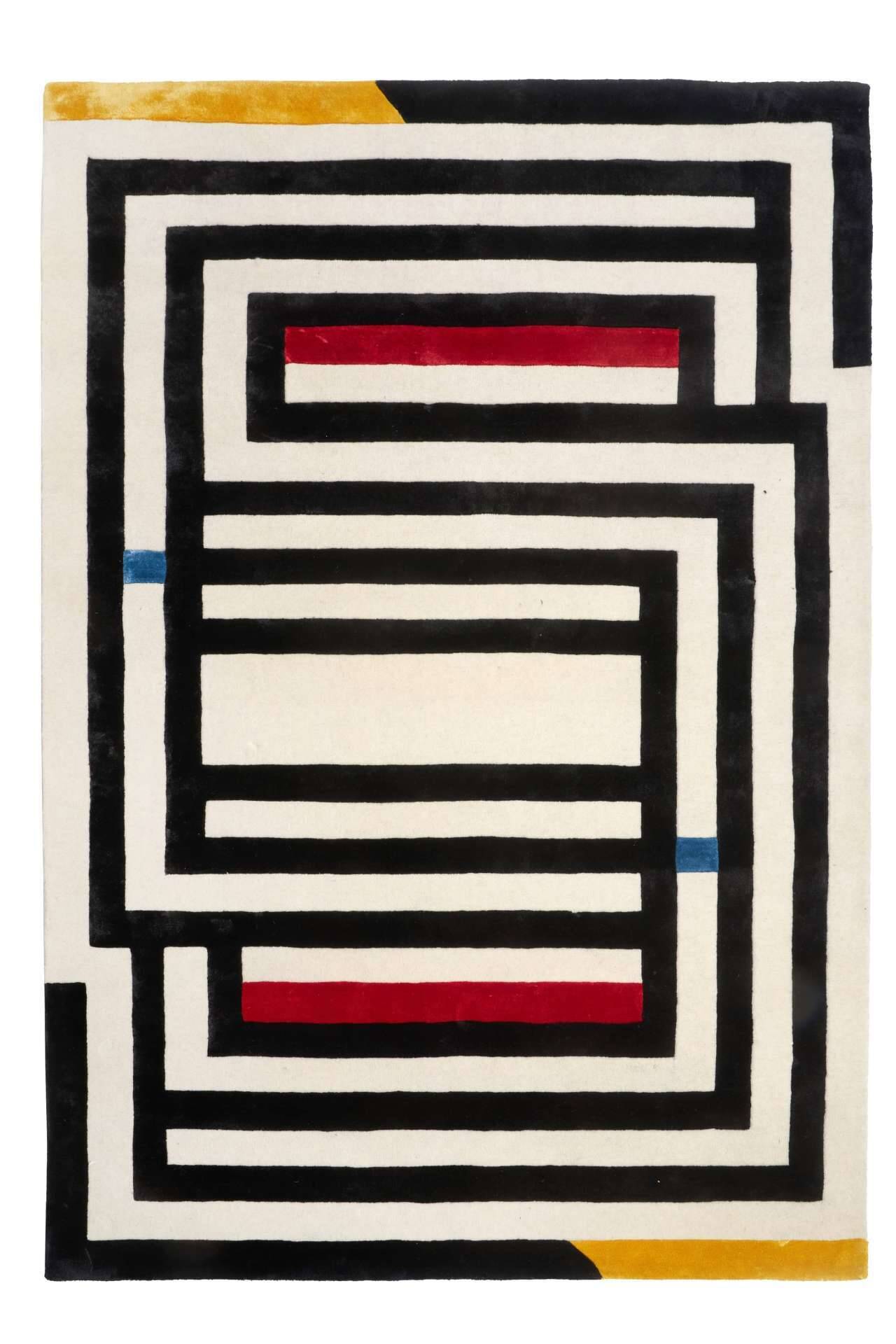 Moderner Teppich MAZE BLACK – Bild 1