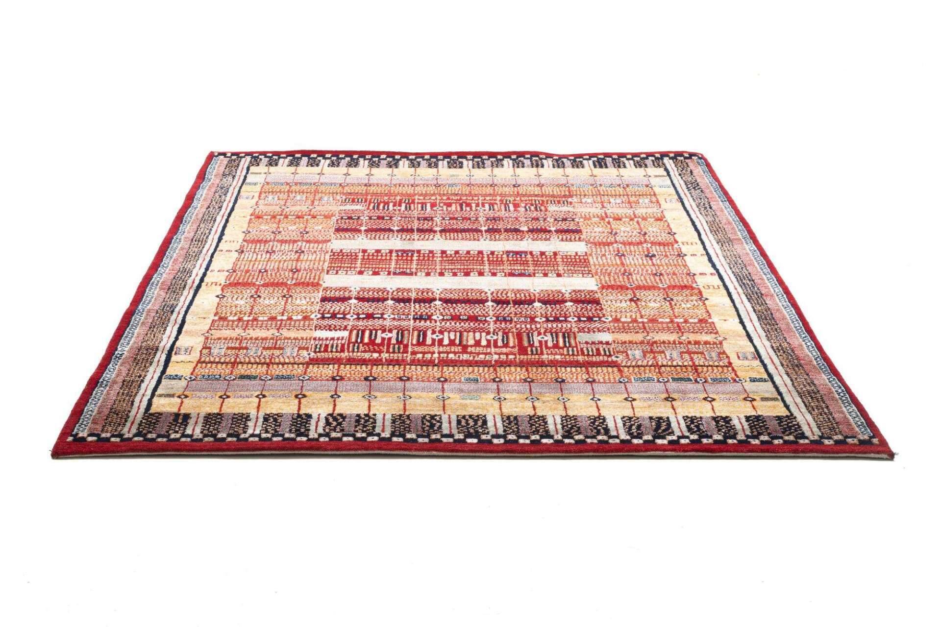 Fars Super Silky 174x241cm rot Design Teppich Handgeknüpft – Bild 6